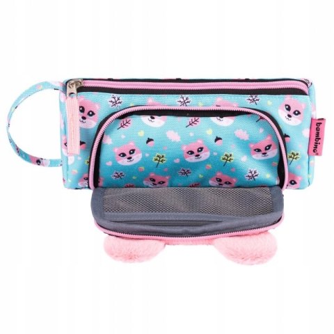 Piórnik szkolny dla dziewczynki pluszowy Saszetka trójkątna SQUIRREL St.Majewski