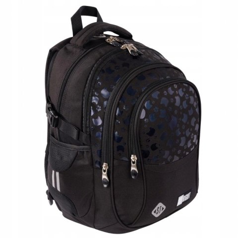 Plecak szkolny 4-komorowy Tornister młodzieżowy Black Cats BP-01 ST.RIGHT St.Majewski