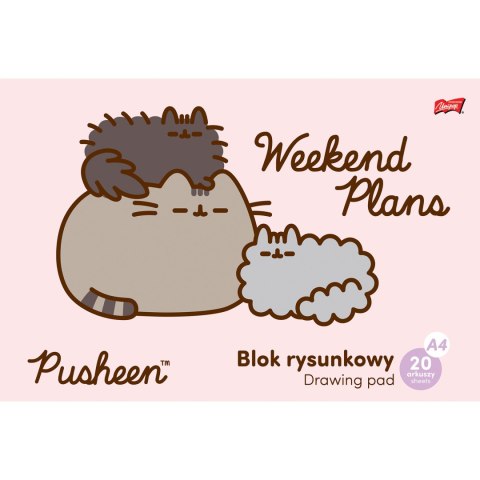 Blok rysunkowy A4 20k 80g. PUSHEEN Unipap