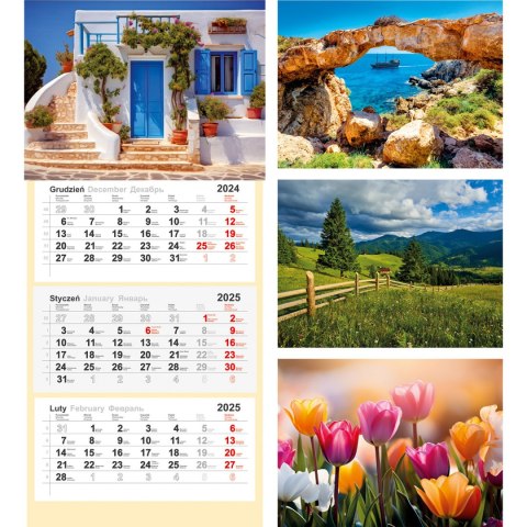 Kalendarz trójdzielny 2026 0905-99 Panta Plast