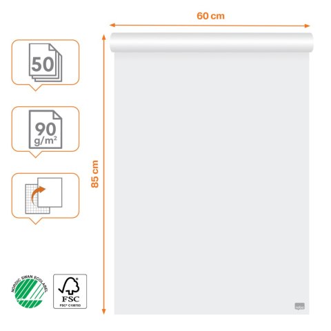 Blok do flipcharta Nobo Premium 60x85cm 50k 90g (2 szt.) 1915658 NOBO