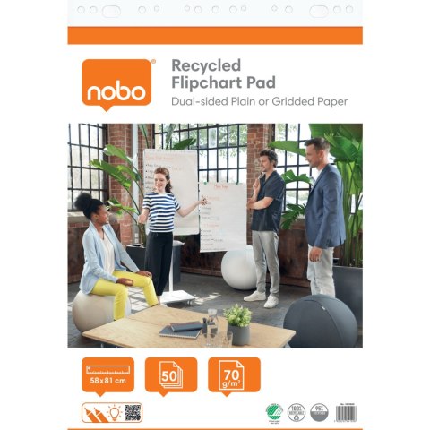 Blok do flipcharta Nobo Recycled 58x81cm 50k 70g (2 szt.) 1915660 NOBO