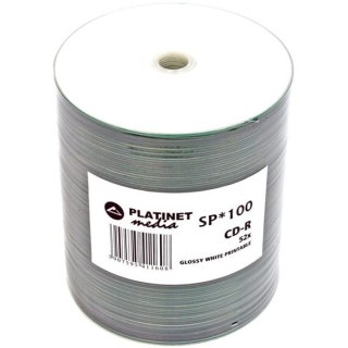 Płyta CD-R 700MB PLATINET 52x biała do nadruku spindel (100szt) (41160)