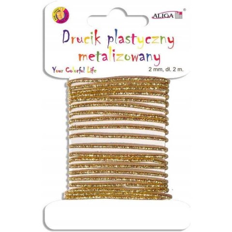 Drucik plastyczny met. złoty 2mm x 2m DA-2108 ALIGA