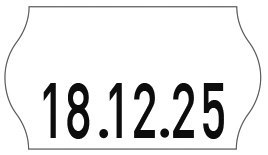 Etykiety cenowe w rolce do metkownicy jednorzędowej 22x12 mm, (6 sztuk) białe faliste, trwały klej METO M30014352