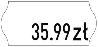 Etykiety cenowe w rolce do metkownicy jednorzędowej 26x12 mm, (6 sztuk) biełe faliste, trwały klej METO M30014338
