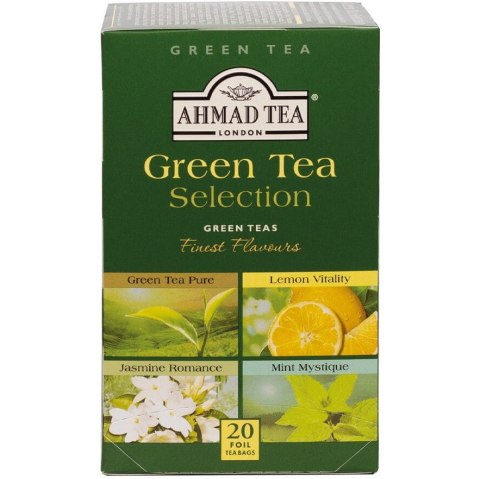 Herbata AHMAD Green Tea Selection zielona (20 torebek) (PURE, LEMON, JASMINE, MINT MISTIQUE)