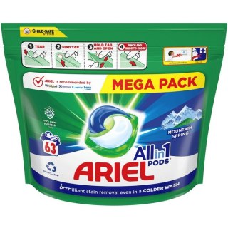 Kapsułki do prania ARIEL ALL IN 1 PODS white (63szt)