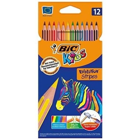 Kredki trójkątne EVOLUTION Triangle 12 kolorów po 12szt. (144szt.) 8859916 BIC