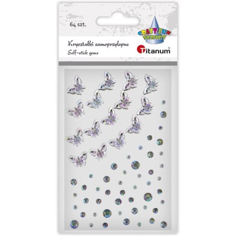 Kryształki samoprzylepne MOTYLE + Kropki (64 sztuki) 627664 24SL0341 TITANUM