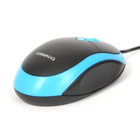 Mysz OMEGA optyczna 1200dpi USB Value Line czarno-niebieska (41644)