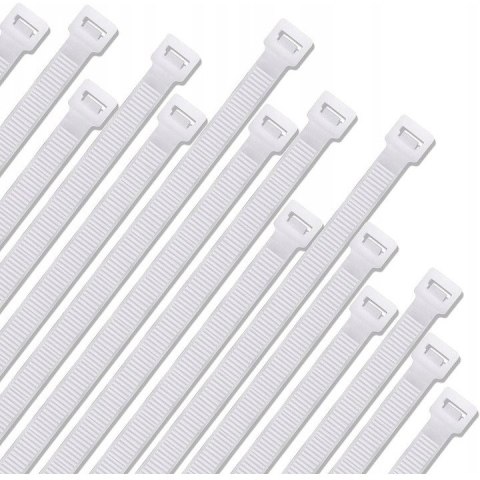 Opaska zaciskowa/opaska kablowa/zip/raps/trytytka 400x4,8mm (100szt) biała LEXTOOL (LXOP30)