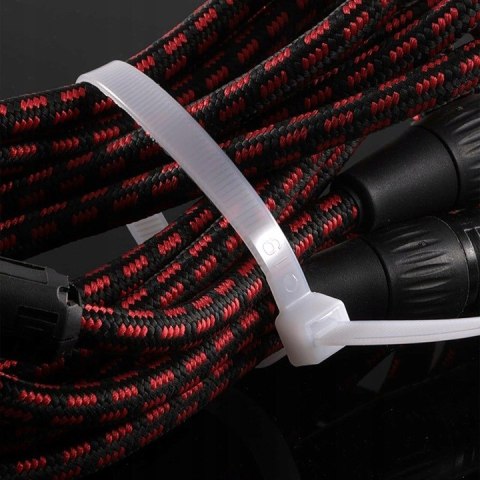Opaska zaciskowa/opaska kablowa/zip/raps/trytytka 400x4,8mm (100szt) biała LEXTOOL (LXOP30)