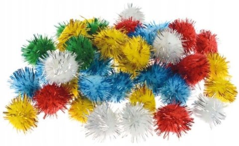 Pompony metaliczne 2cm mix POM21 (40 sztuk) BREWIS