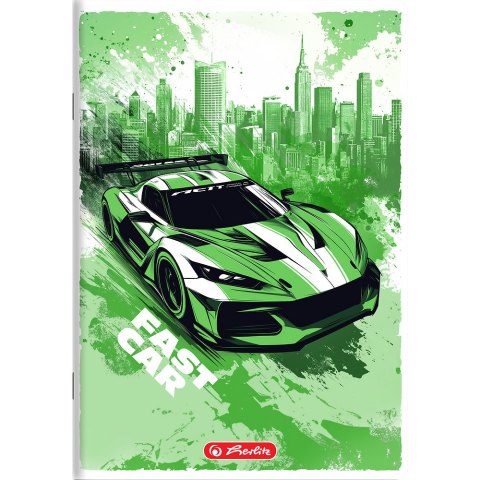 Zeszyt szkolny A5 16 kartek w kratkę 70g FAST CAR 400196833 HERLITZ