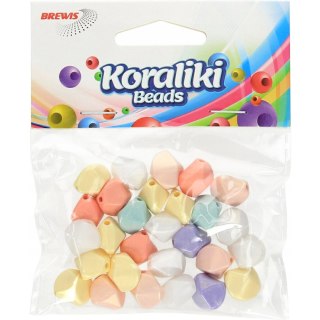 Koraliki akrylowe mix. kolorów pastel KX8 (20g) KZ8 BREWIS