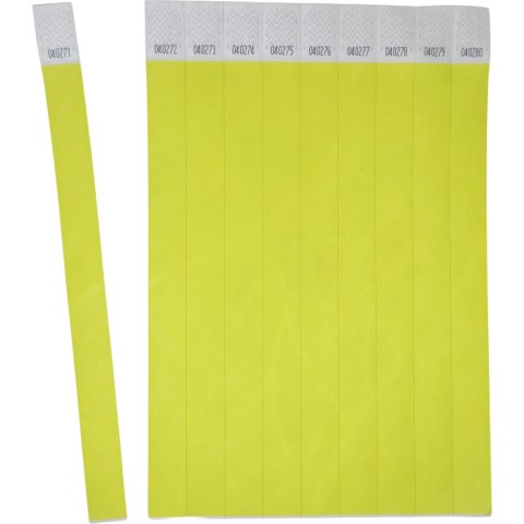 Opaski na rękę 256x19mm (50 arkuszy = 500 opasek) neonowe żółte TYVYW-50 AVERY