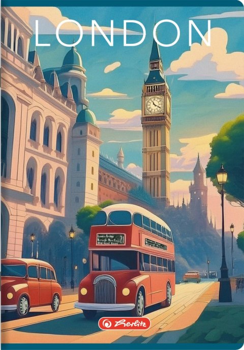 Zeszyt A4 96k linia margines RETRO CITY 400196849 HERLITZ