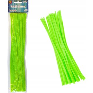 Druty pluszowe 30cm jasno zielone (neonowe) DPK-06 ALIGA