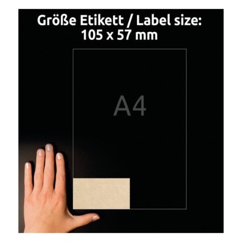 Etykiety ekologiczne brązowe 105x57mm (25 arkuszy= 250sztykiet) L7108-25 AVERY ZWECKFORM