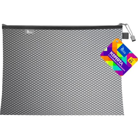 Koperta B5 z suwakiem metalowym CZARNA BT608-V TETIS