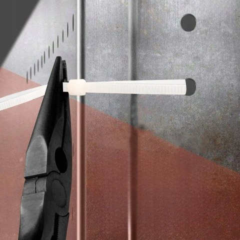 Opaska zaciskowa/opaska kablowa/zip/raps/trytytka 250x4,8mm (100szt) biała LEXTOOL (LXOP15)