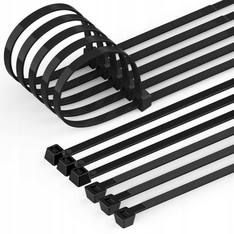 Opaska zaciskowa/opaska kablowa/zip/raps/trytytka 350x4,8mm (100szt) czarna LEXTOOL (LXOP29)