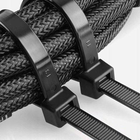 Opaska zaciskowa/opaska kablowa/zip/raps/trytytka 350x4,8mm (100szt) czarna LEXTOOL (LXOP29)