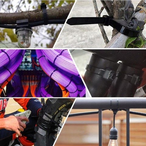 Opaska zaciskowa/opaska kablowa/zip/raps/trytytka 350x4,8mm (100szt) czarna LEXTOOL (LXOP29)