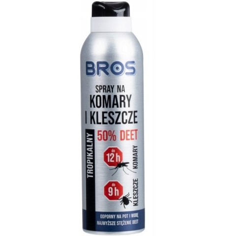 Spray na komary i kleszcze 50% DEET 180ml BROS