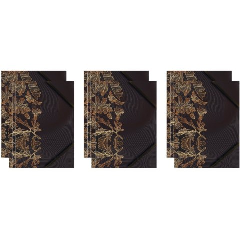 Teczka kartonowa A4 z gumką narożną ZŁOTE LIŚCIE BT601-B3 TETIS