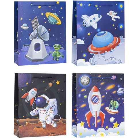 Torebka prezentowa 26x32x10cm dla dzieci KOSMOS TD-24028-3D-A4 ROZETTE
