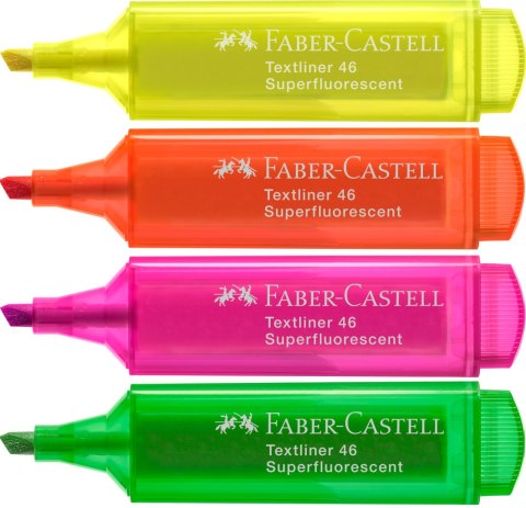 Zakreślacz 1546 4 kolory neonowe opakowanie kartonowe 254644 FABER-CASTELL