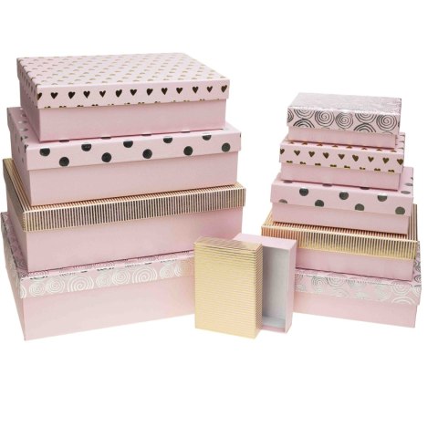 Zestaw pudełek ozdobnych PUG-22008-PR-HS (10szt) ROZETTE