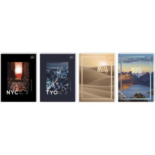 Brulion A5 96 kratka kol.215 BLACK&WHITE 8521 INTERDRUK