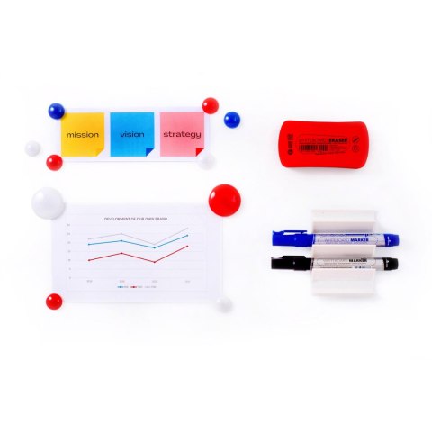 Flipchart mobilny, suchościeralny magnetyczny IGNIS, 68x105xh220cm MEMOBE MF003