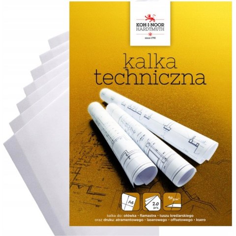 Kalka kreślarska A4 20ark. 90g KAL-DA492A KOH-I-NOOR