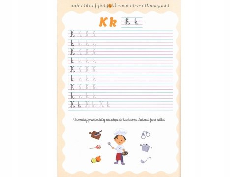 Kolorowanka A4 16k z naklejkami KALIGRAFIA + zadania INTERDRUK