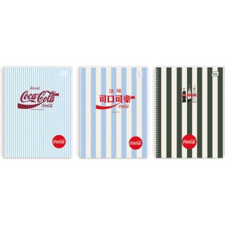 Kołozeszyt A5 100k kratka M Soft Touch COCA COLA INTERDRUK