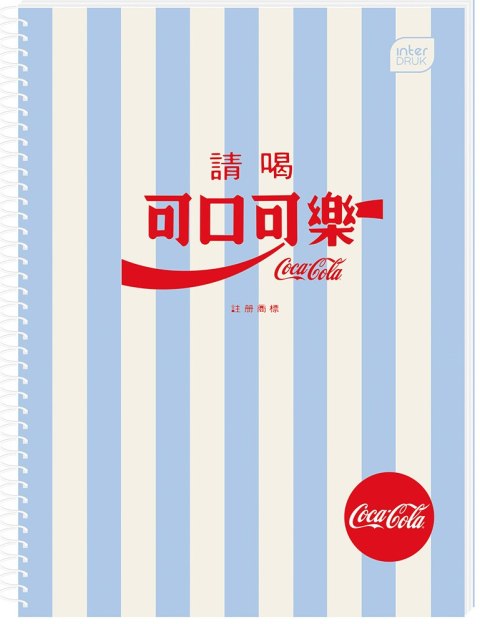 Kołozeszyt A5 100k kratka M Soft Touch COCA COLA INTERDRUK