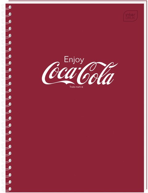 Kołozeszyt A6 80k kratka Soft Touch COCA COLA INTERDRUK