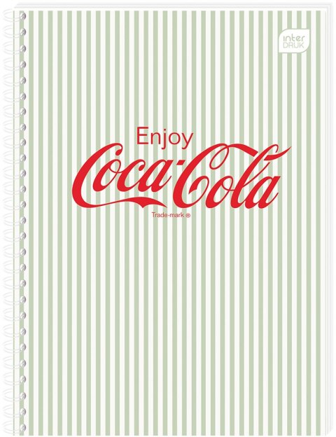 Kołozeszyt A6 80k kratka Soft Touch COCA COLA INTERDRUK