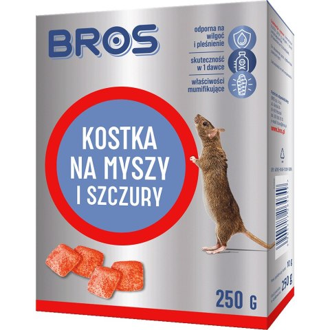 Kostka na myszy i szczury 250g BROS