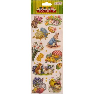 Naklejki WIELKANOC wytłaczane 12x30cm NKW-4207