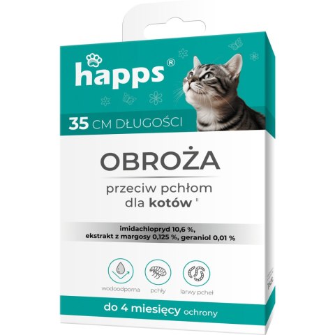 Obroża przeciw pchłom dla kotów HAPPS