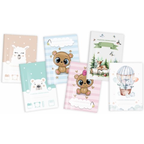 Okładka na książeczkę zdrowia dziecka z nadrukiem MIX (10szt) KZ-00-MIX BIURFOL