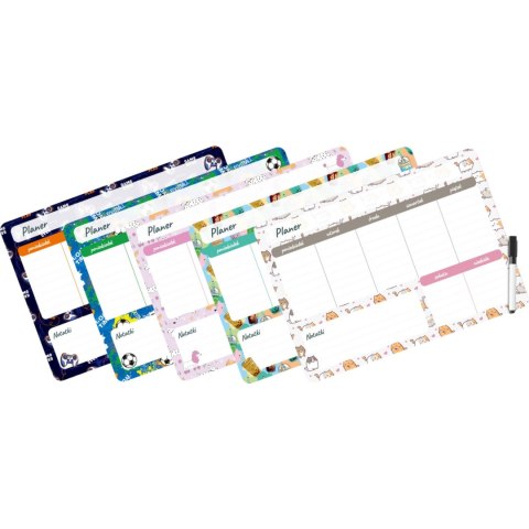 Planer magnetyczny 35x25 tygodniowy z nadrukiem FOOTBALL PM-02-34 BIURFOL