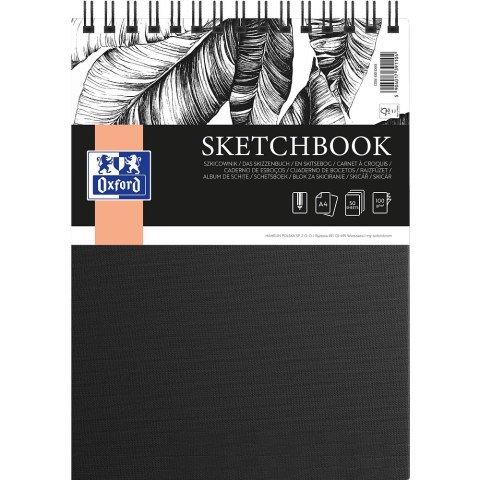 Szkicownik Sketchbook A4 50k 100g czarny 400152648 OXFORD