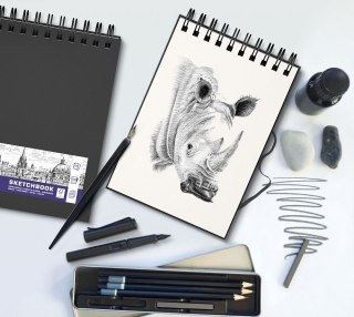 Szkicownik Sketchbook A4 50k 100g czarny 400152648 OXFORD