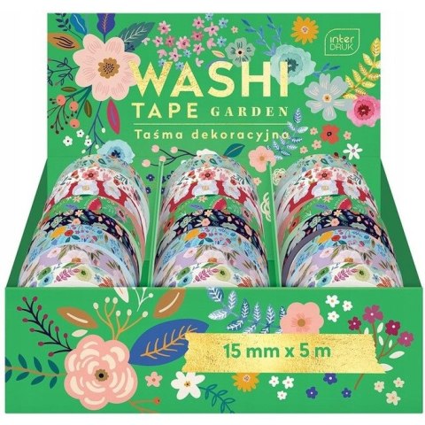 Taśma dekoracyjna 5m GARDEN 8 wzorów opakowanie (24 sztuki) INTERDRUK